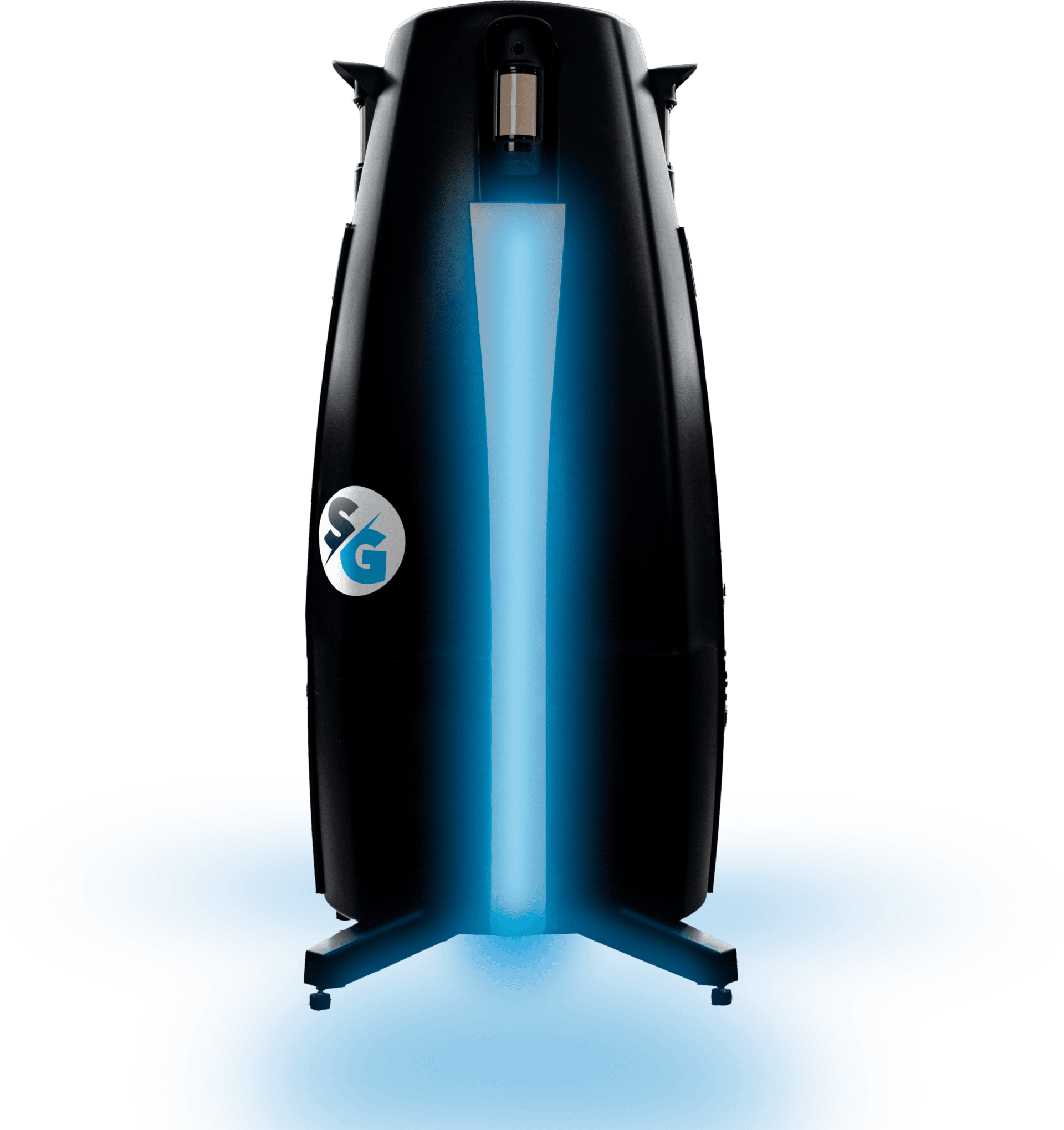 High-tech disinfection robot for commercial and industrial cleaning solutions.