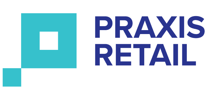 Praxis Retail logo with teal square and black text for SEO.